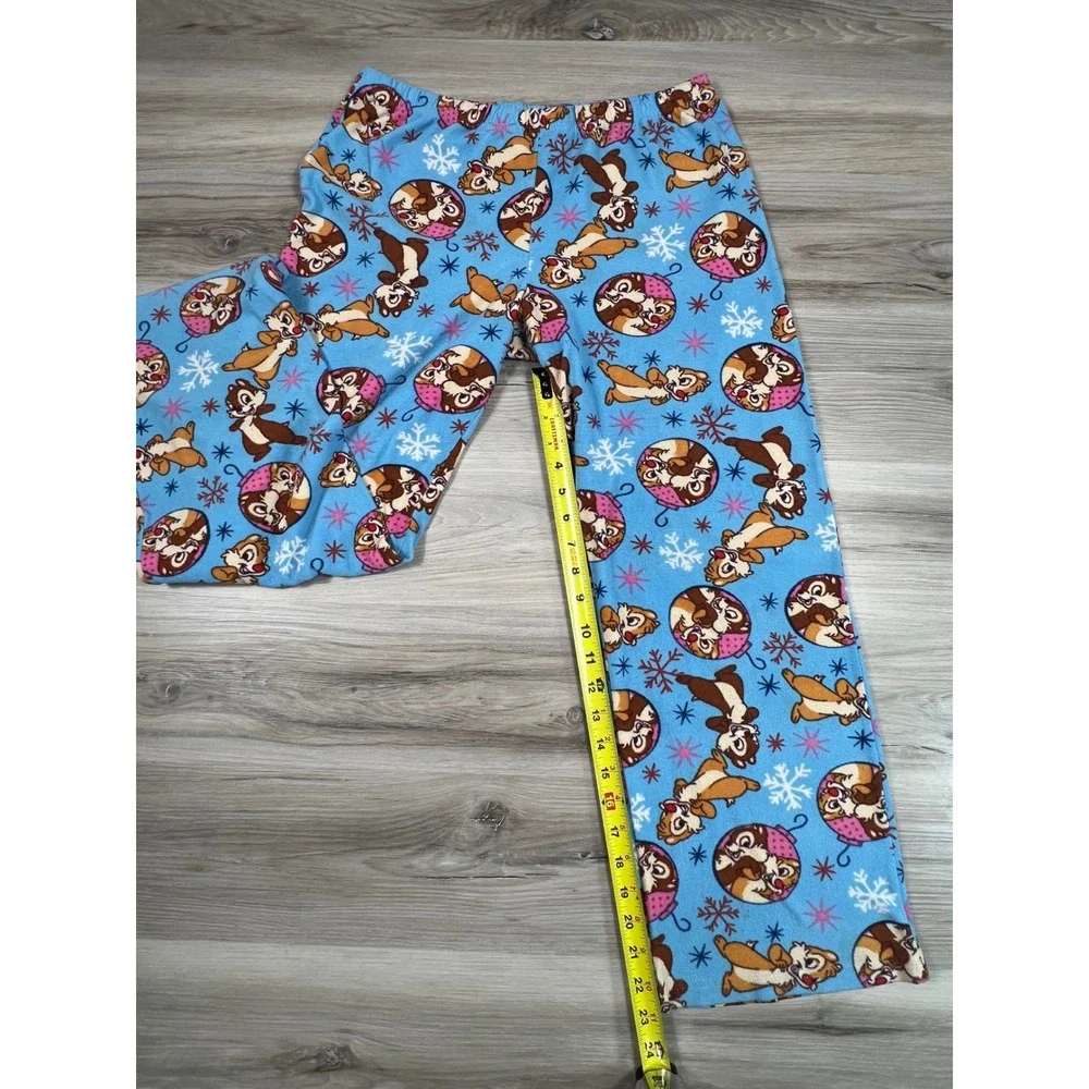 Disney Chip and Dale Pajama Pants‎ Loungewear Blue Women's Medium Cartoon - Picture 6 of 7